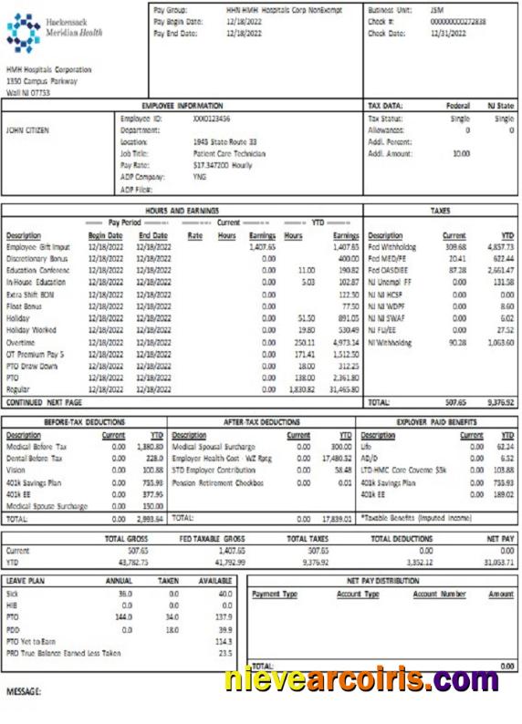 USA New Jersey Hackensack Meridian Health